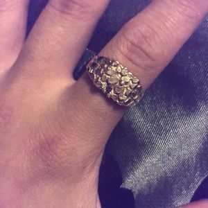 10k gold nugget ring.